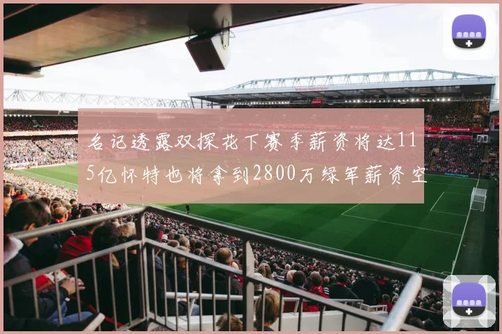 名记透露双探花下赛季薪资将达115亿怀特也将拿到2800万绿军薪资空间依旧紧张